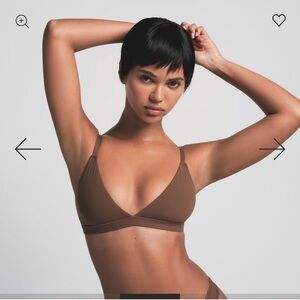 SKIMS Fits Everybody Brown Triangle Bralette